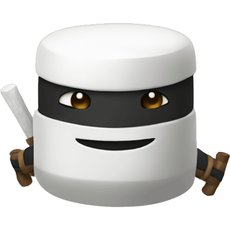 marshmellow shaped ninja emoji