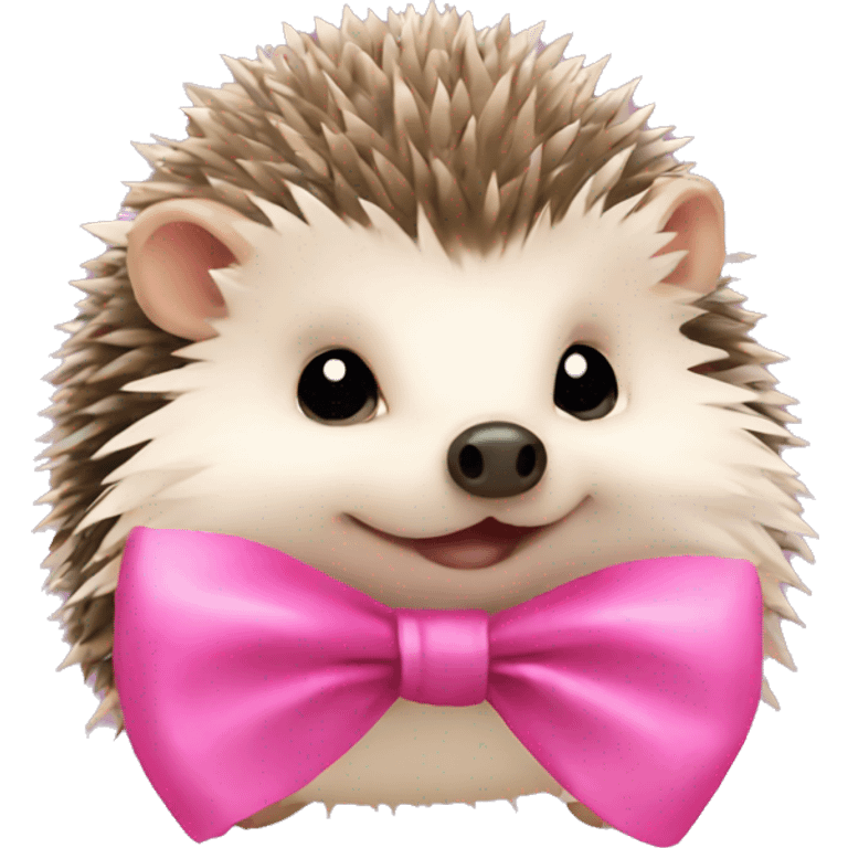 hedgehog with a pink bow emoji