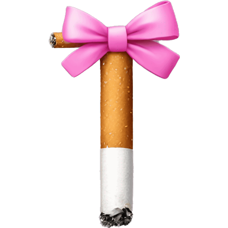 cigarette with pink bow emoji