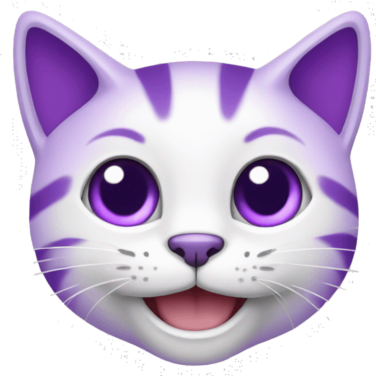 Gato morado sonriente emoji