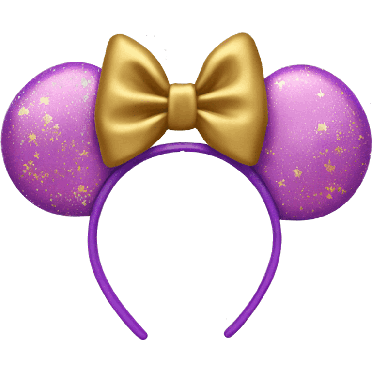 disneyworld minnie ears with a gold bow emoji