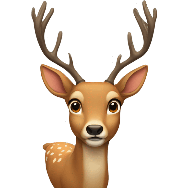 Deer with no mouth  emoji