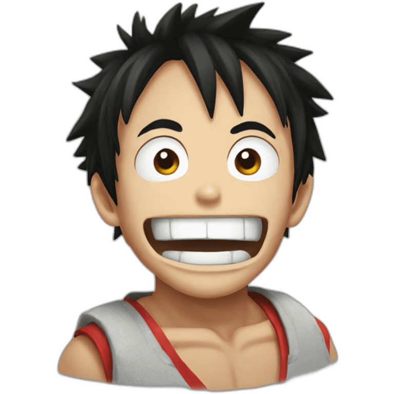 Luffy shouts emoji