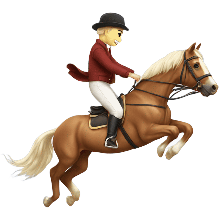 Jumping horse cute  emoji