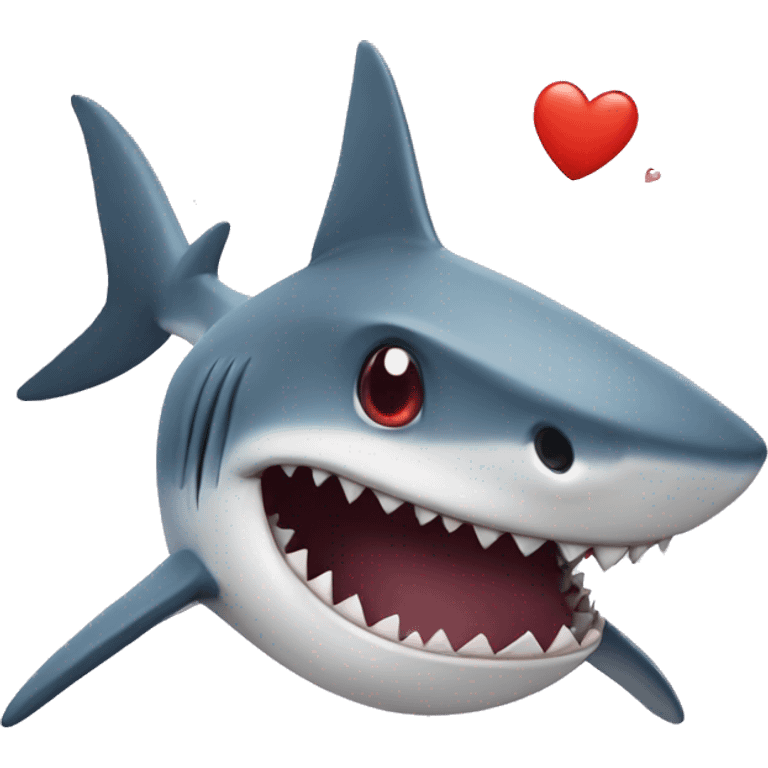 Shark with heart eyes emoji