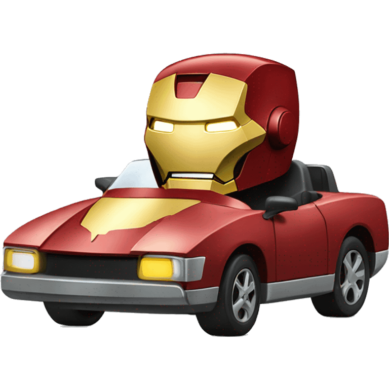 Iron man driving car emoji