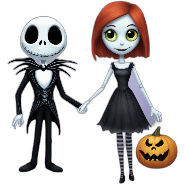 Jack Skellington with Sally emoji