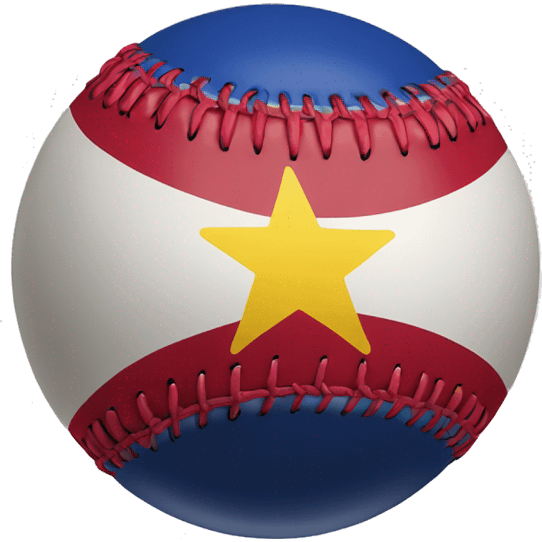 baseball ball with venezuelan flag emoji