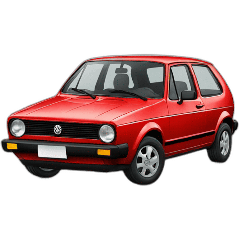 Red Volkswagen Golf 6 emoji