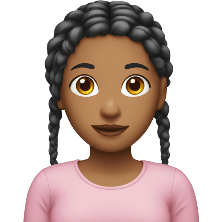 Girl with short braids  emoji