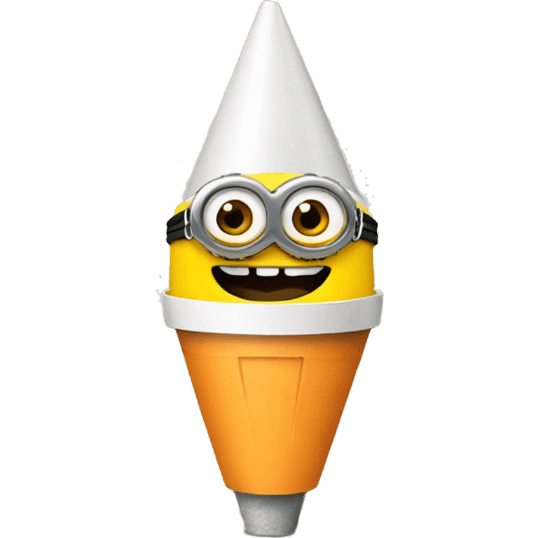 Minion with cone emoji