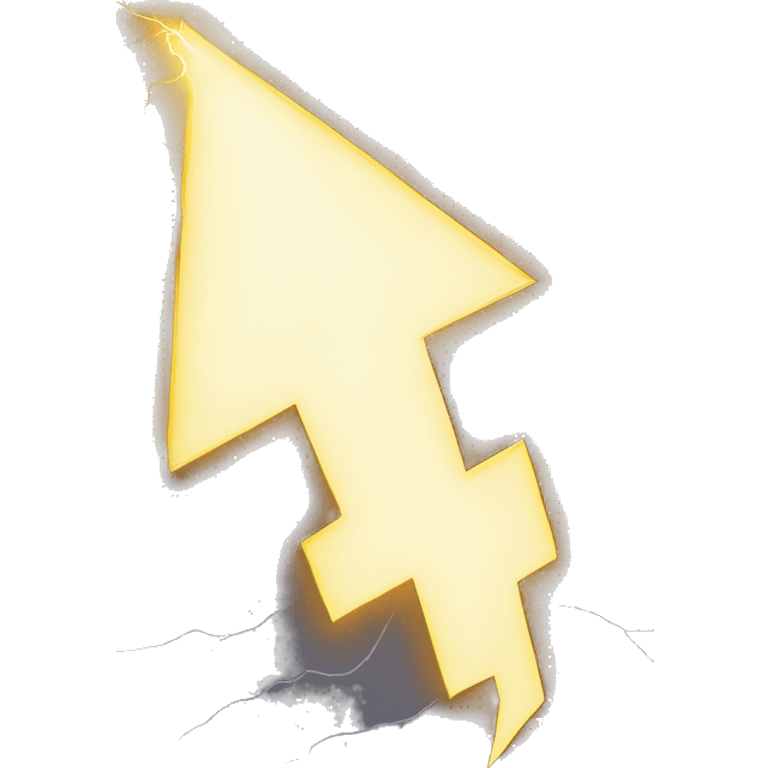 a crack of light referring to a lightning coming out of the ground emoji