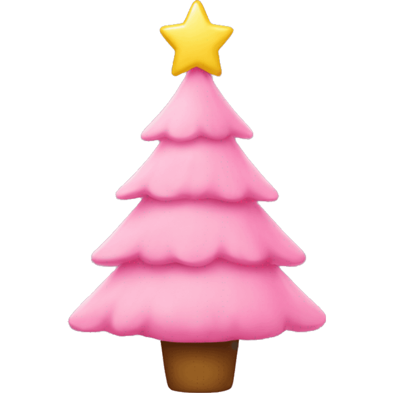 kawaii pink christmas tree emoji