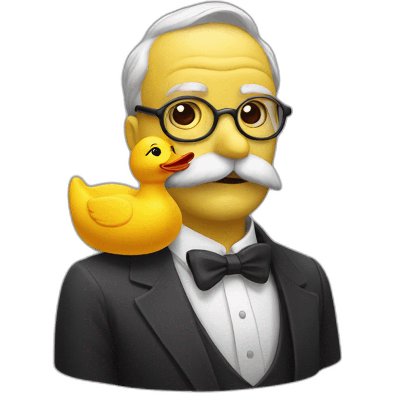 rubber duck with the face of Freud emoji