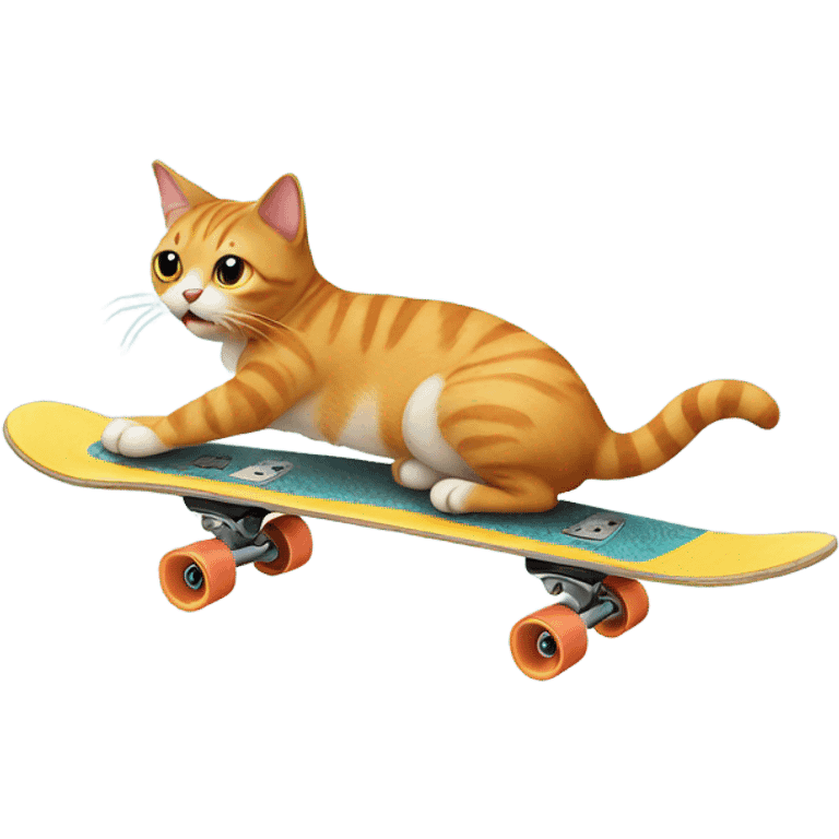 Cat On Skateboard emoji