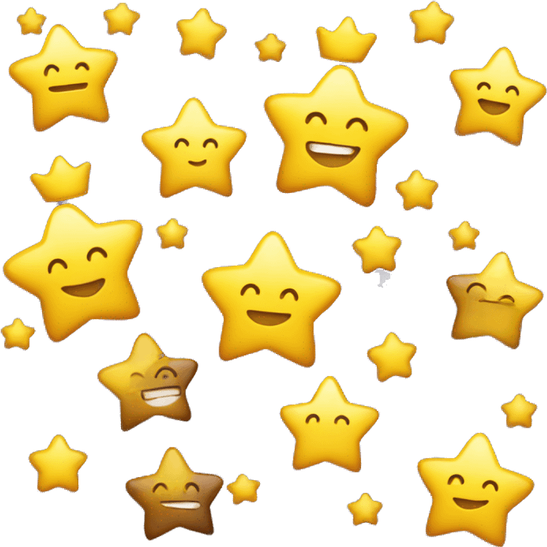 Create an smiling emoji with 5 stars as their crown emoji