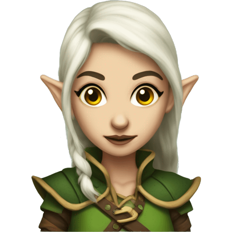 rogue female elf fantasy emoji