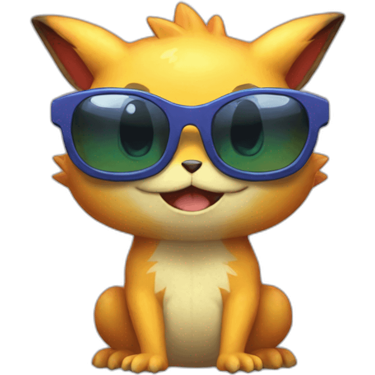 Pokemon Dracaufeu-with-sun-glasses emoji