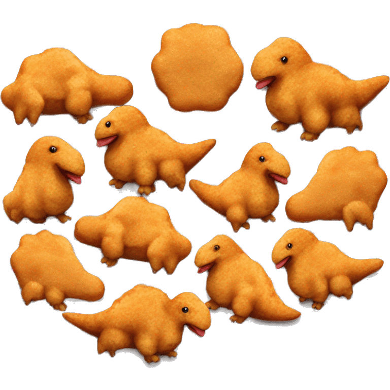 Dinosaur-shaped chicken nuggets emoji