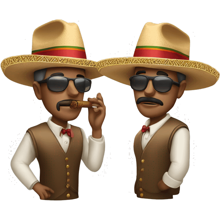 a man with sombrero smokin a cigar emoji