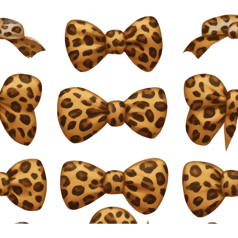 cheetah print bow emoji