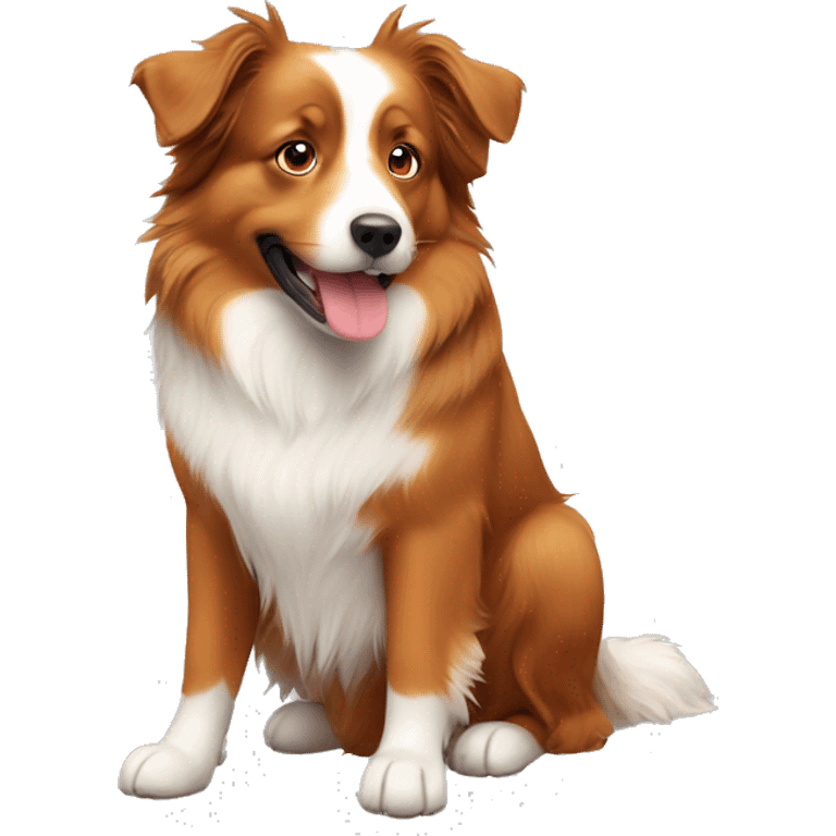 Orange Australian shepherd emoji