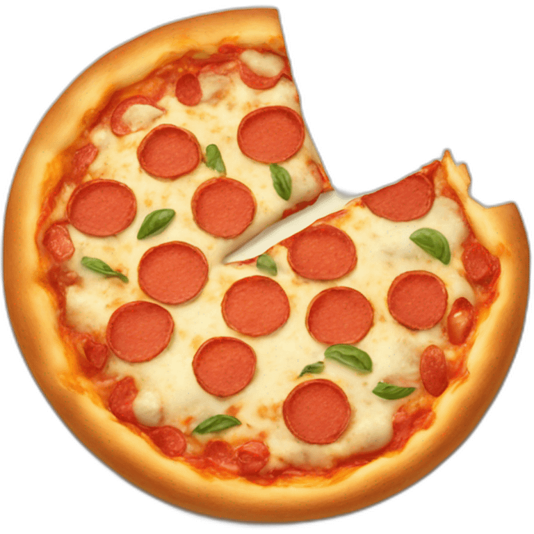 Pizzs with a face in it emoji