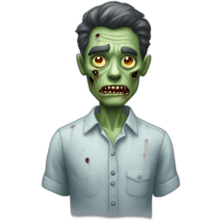 zombi wearing a translucent shirt emoji