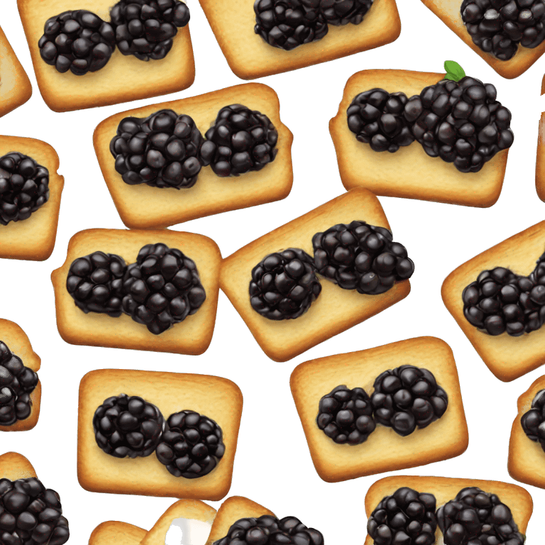 Tost with blackberries emoji