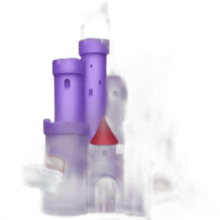 Purple castle with red and blue flags emoji