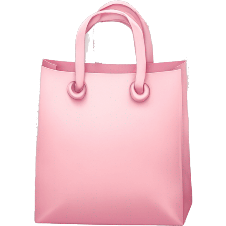 light pink shopping bag with bows emoji