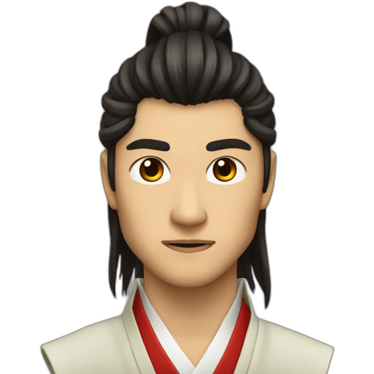 Handsome - Red - Samurai - Long Hair emoji