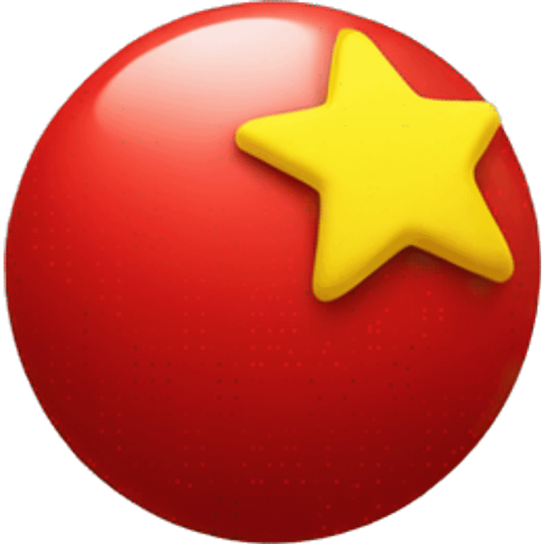 red ball with yellow star emoji