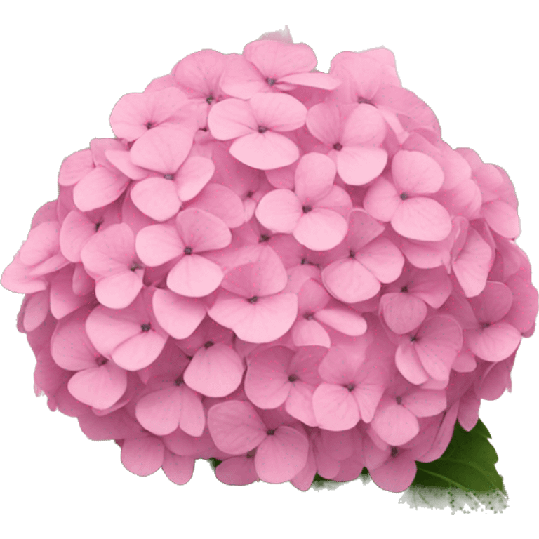 Pink hydrangea emoji