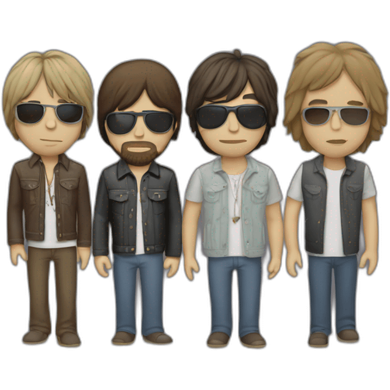 Oasis band as hippies emoji