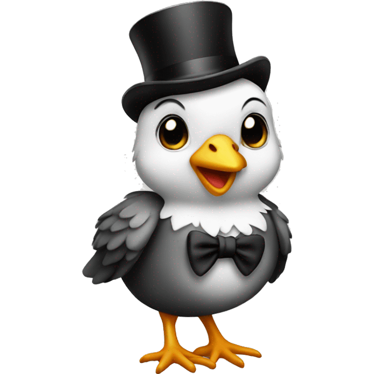 chick with top hat emoji