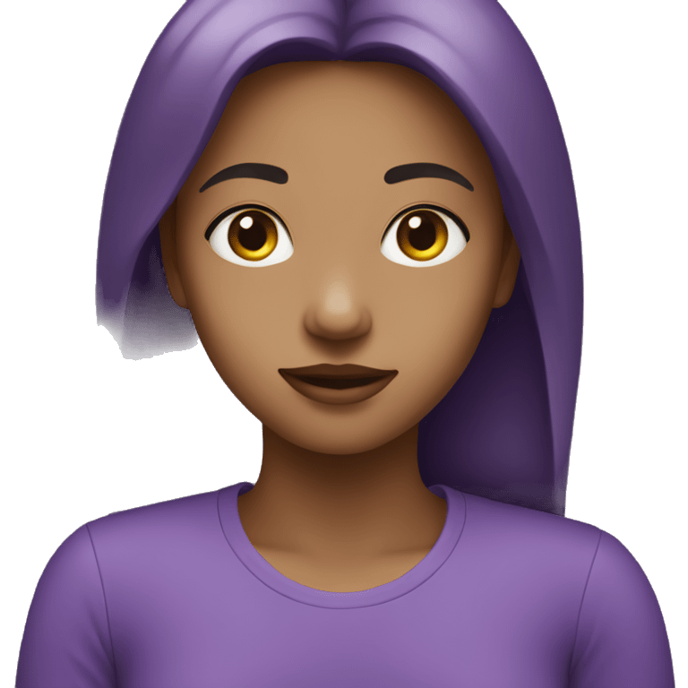 girl purple rectangle emoji