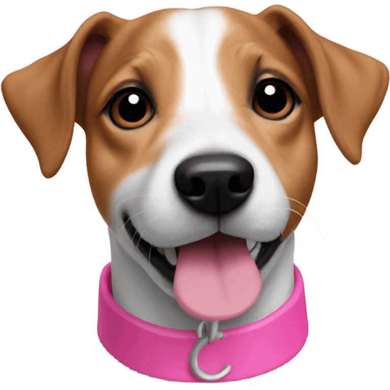 2 jack Russell with pink collars emoji