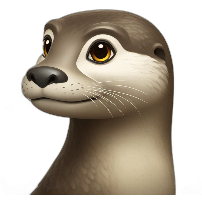 une loutre sur un dodo emoji