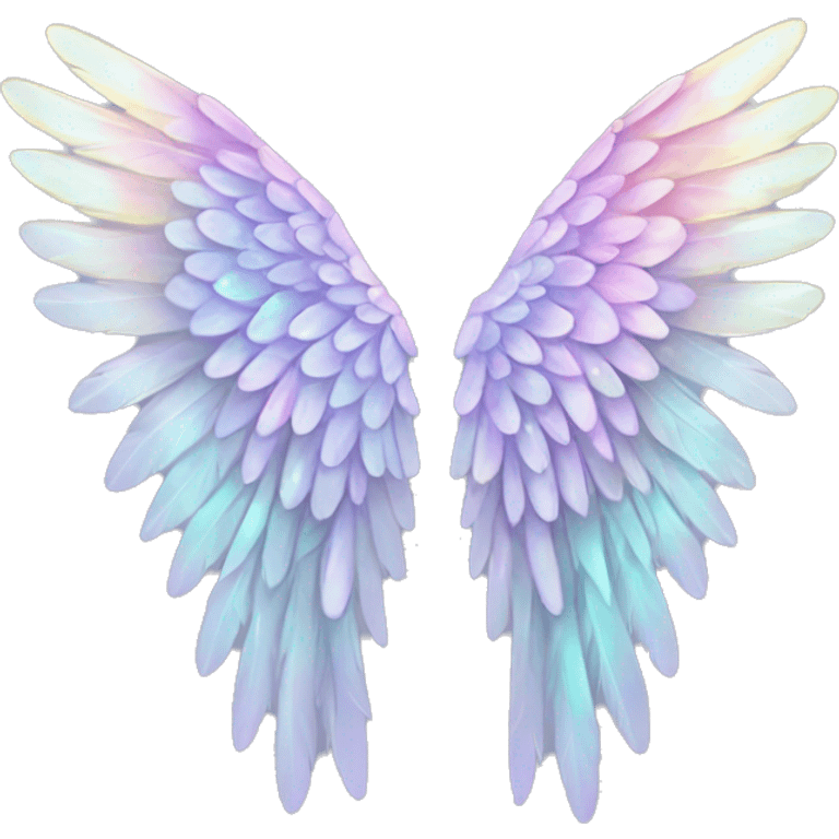 iridescent angel wings emoji