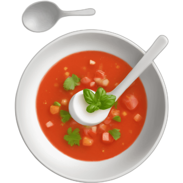 plain gazpacho soup white bowl emoji