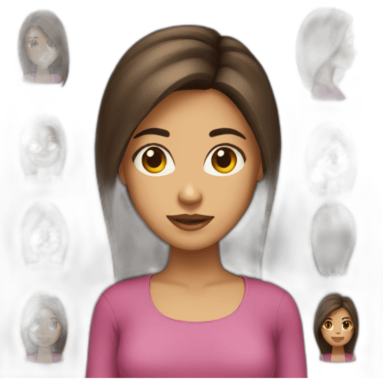 girl with brunette hair emoji