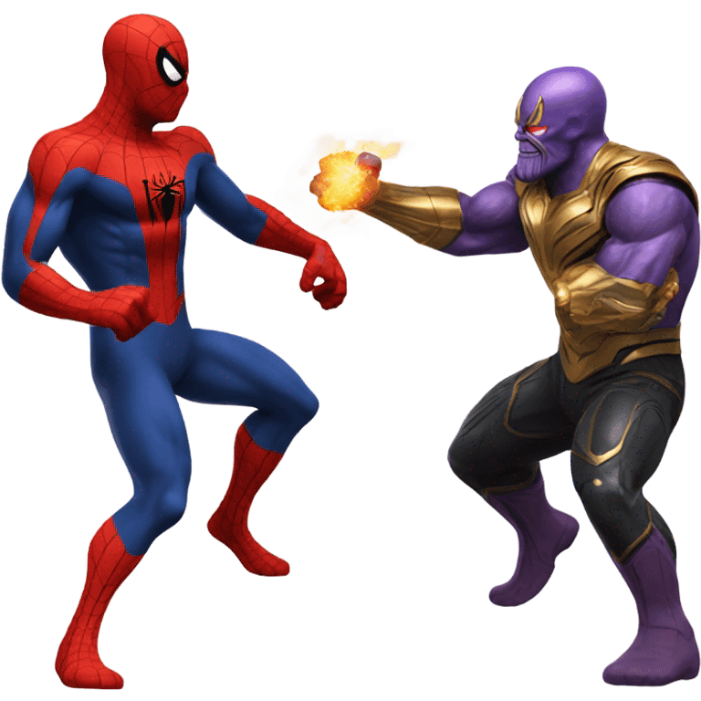 Spiderman fight thanos emoji