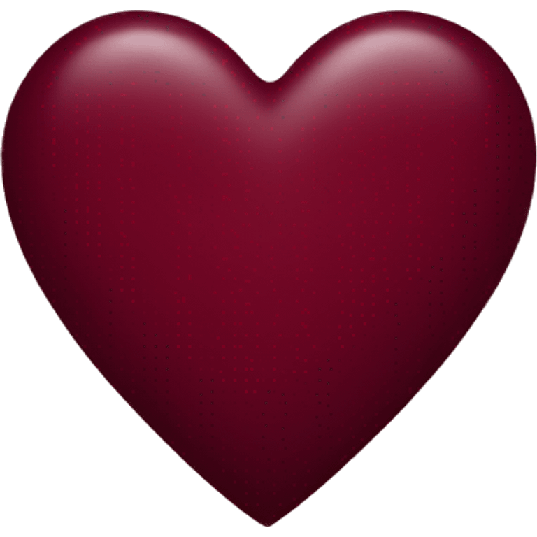 Single burgundy heart emoji