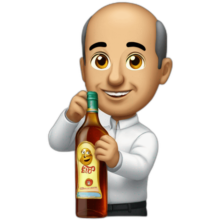 Felipe calderon with a liquor bottle emoji