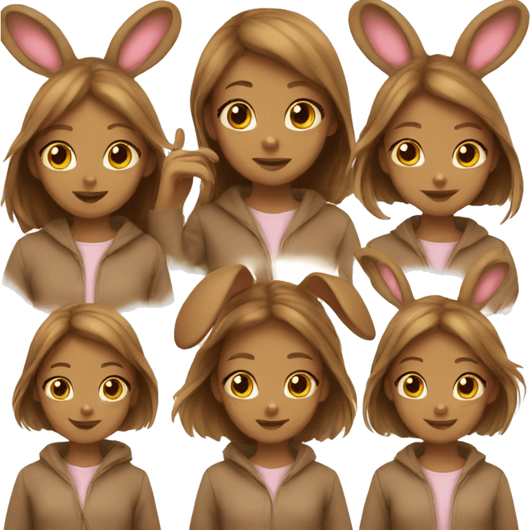 Girl Brown bunny emoji  emoji