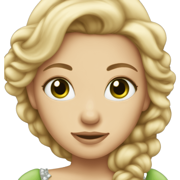 princess with dirty blonde hair and green eyes emoji