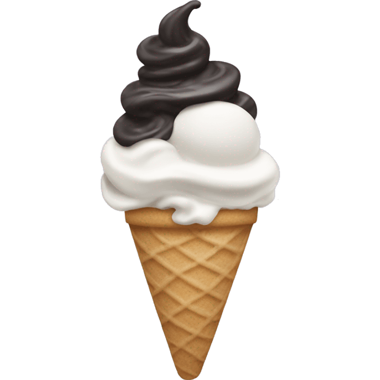 cookies and cream soft serve emoji