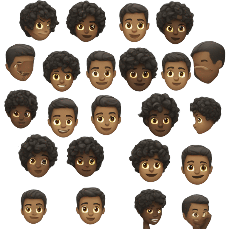 15 year old black boy with waves haircut emoji