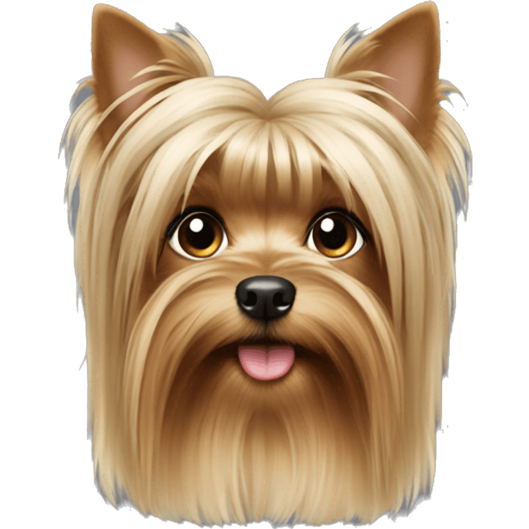 yorkshire terrier long hair girl emoji